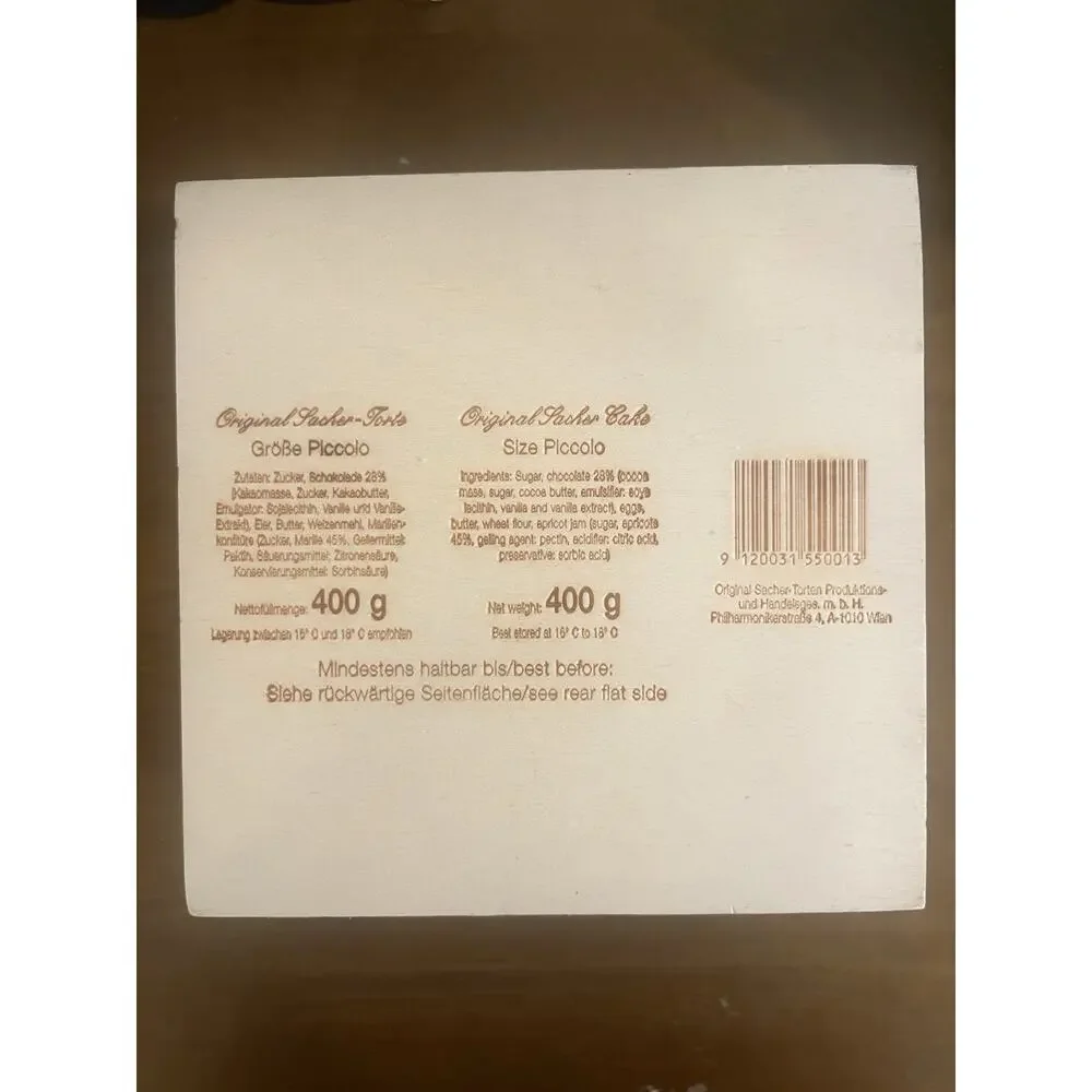 Wooden Cake Box measures inches
